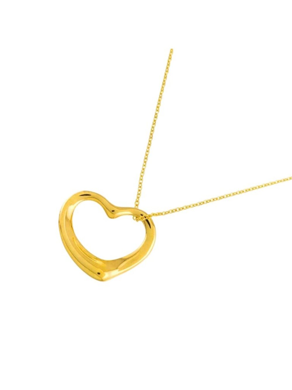 Tiffany & Co Open Heart Necklace 40 18k Yellow Gold